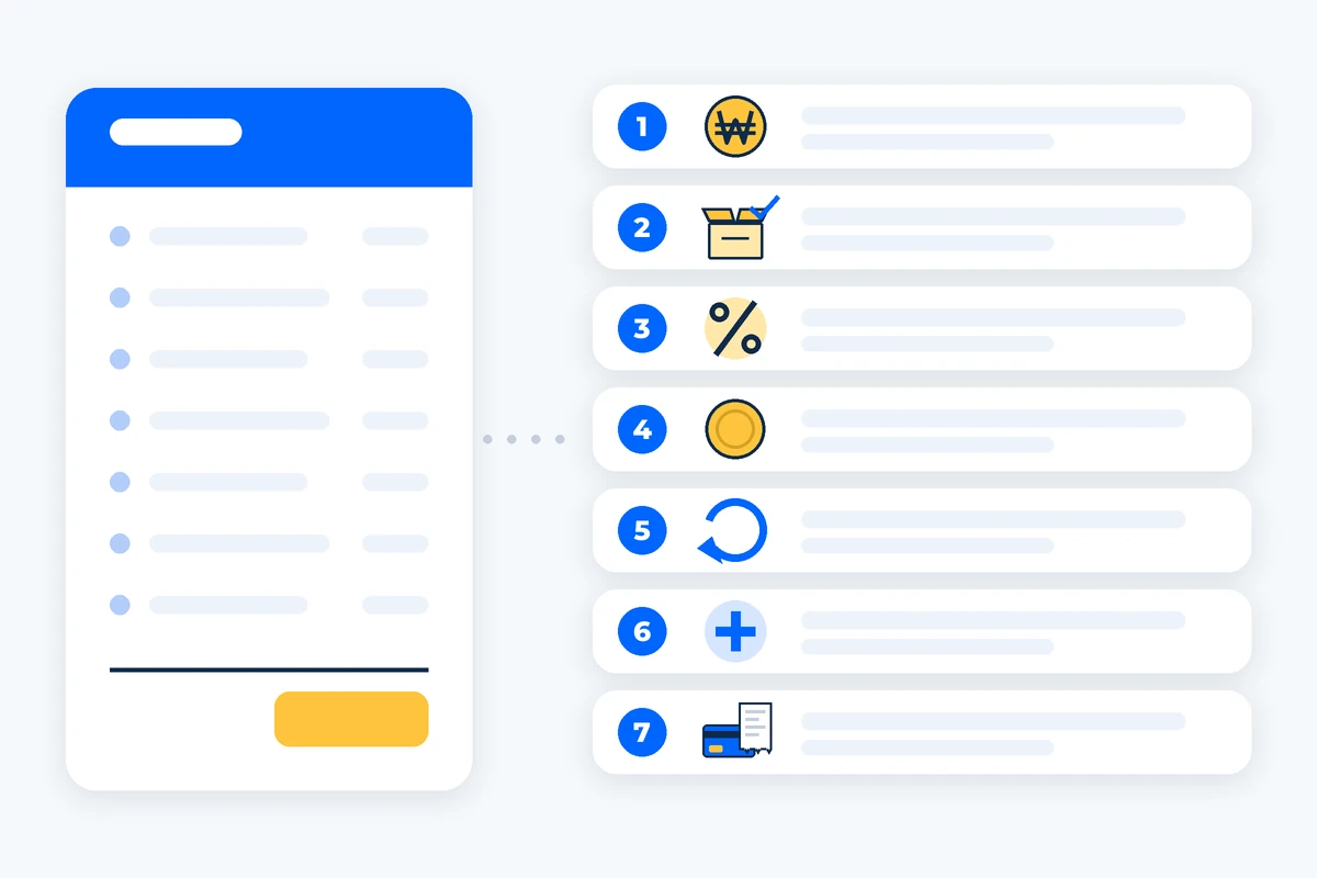 A quote document next to a seven-item numbered checklist. AI-generated image.